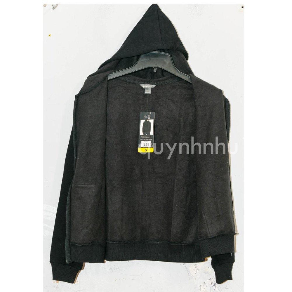 NWT Eddie Bauer Women's Supersoft Full Zip Hoodie Jacket in  BLACK - Picture 5 of 8